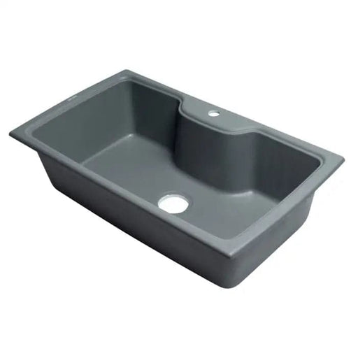 ALFI brand AB3520DI-T Titanium 35 Drop-In Single Bowl