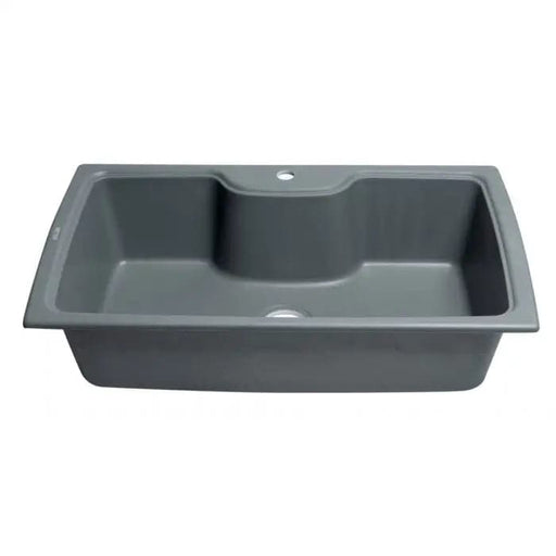 ALFI brand AB3520DI-T Titanium 35 Drop-In Single Bowl