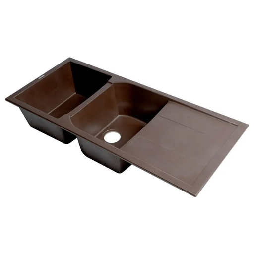 ALFI brand AB4620DI-C Chocolate 46 Double Bowl Granite 