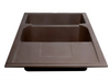 ALFI brand AB4620DI-C Chocolate 46 Double Bowl Granite 