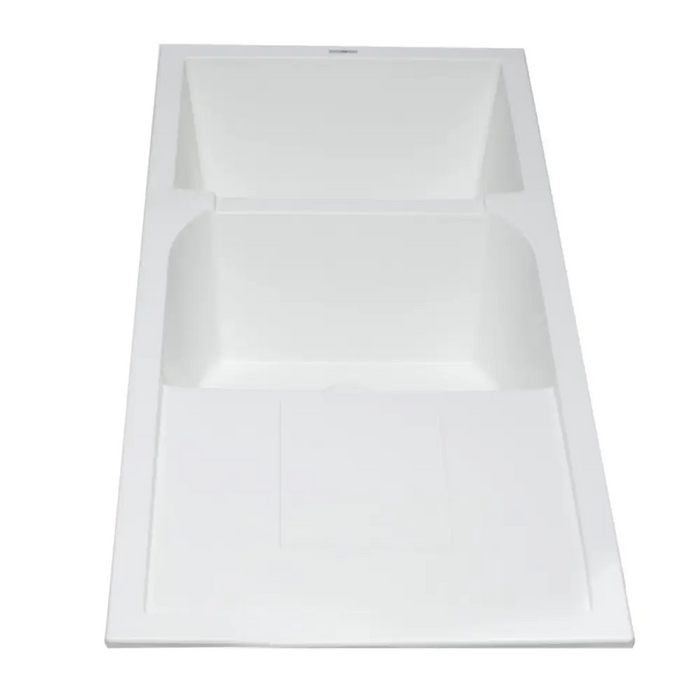 ALFI brand AB4620DI-W White 46 Double Bowl Granite Composite