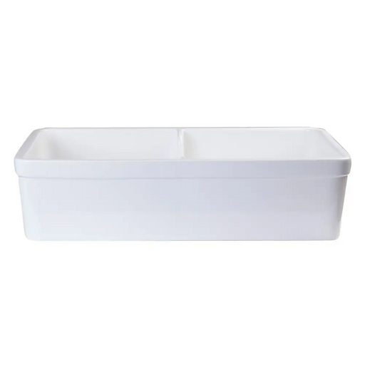 ALFI brand AB5123-W White 32 Short Wall Double Bowl Lip