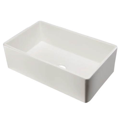 ALFI brand AB533-W 33 White Smooth Apron Single Bowl