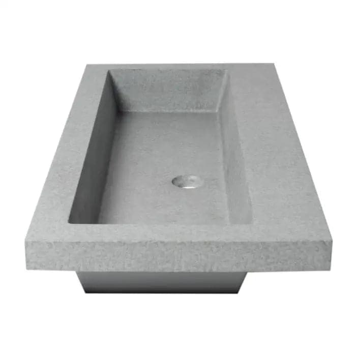 ALFI brand ABCO40TR 40 Solid Concrete Gray Matte Trough Sink