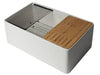 ALFI Brand ABFS3020-W White Smooth Apron Workstation 30 x 20