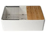 ALFI Brand ABFS3020-W White Smooth Apron Workstation 30 x 20
