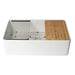 ALFI Brand ABFS3320S-W White Smooth Apron Workstation 33 x