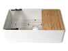 ALFI Brand ABFS3320S-W White Smooth Apron Workstation 33 x