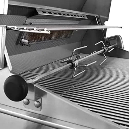AOG 24 In-Ground Post Stainless Steel Grill with Rotisserie 