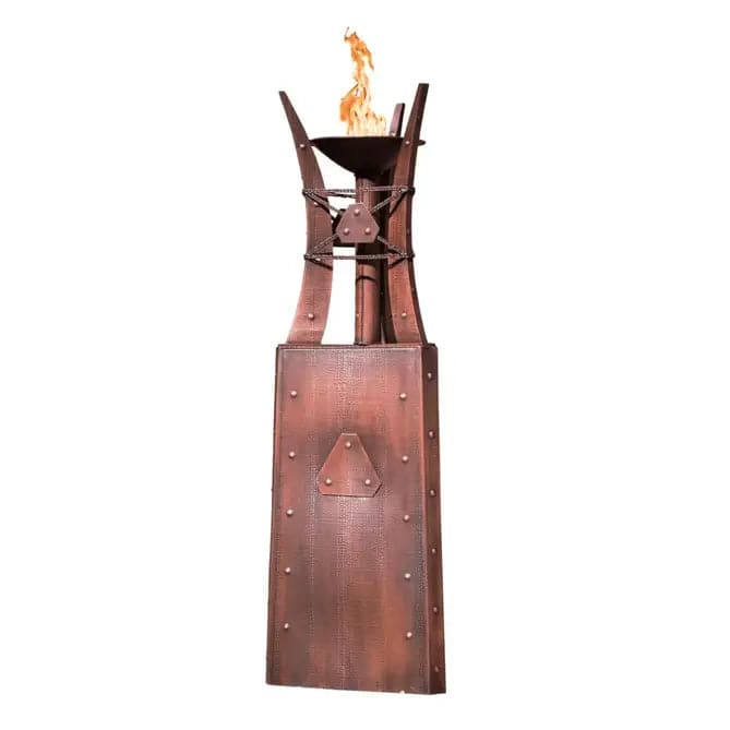 Bastille Fire Tower - Hammered Copper - Match Lit - Outdoor 