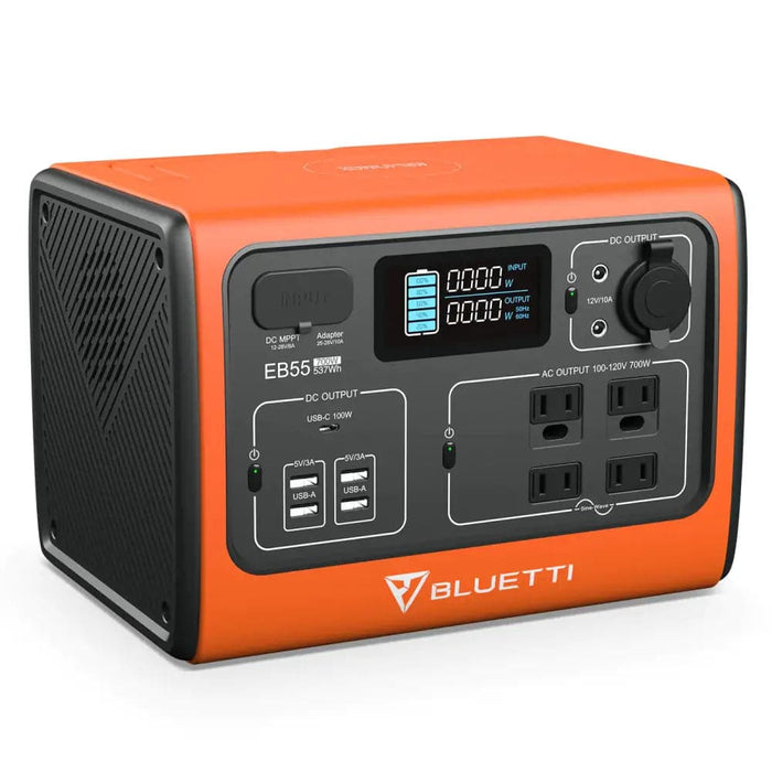 BLUETTI EB55 + 1*PV120 | Solar Generator Kit - Orange - 