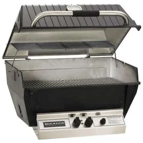 Broilmaster Deluxe H4X LP Gas Grill Package w/Black Cart 