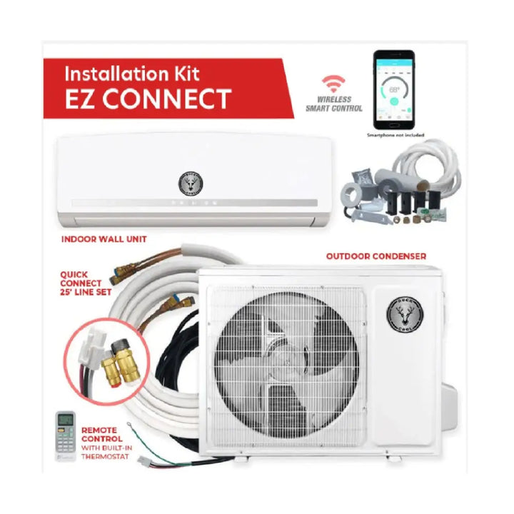 Buck Cool Mini-Split EZ Connect 12K BTU Complete Installation Kit