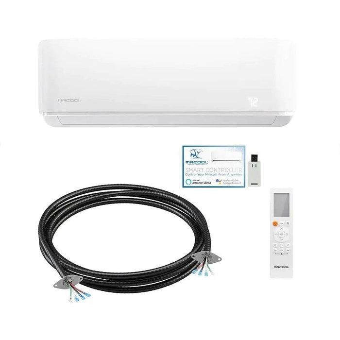 DIY 4th Generation 12K BTU Heat Pump Wall Mount Air Handler 230 volt with 25ft DIYPro Cable and Enhanced WiFi