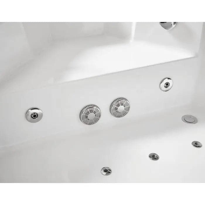 EAGO AM156ETL 5 ft Clear Corner Acrylic Whirlpool Bathtub