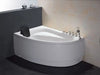 EAGO AM161-R 5’ Single Person Corner White Acrylic Whirlpool