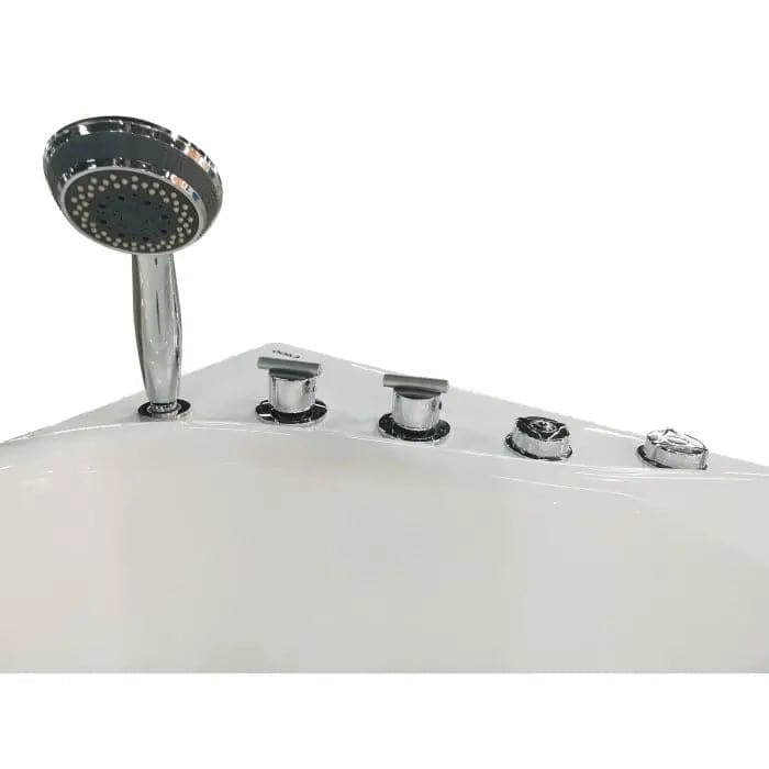 EAGO AM175-L 5’’ White Acrylic Whirlpool Bathtub - Drain
