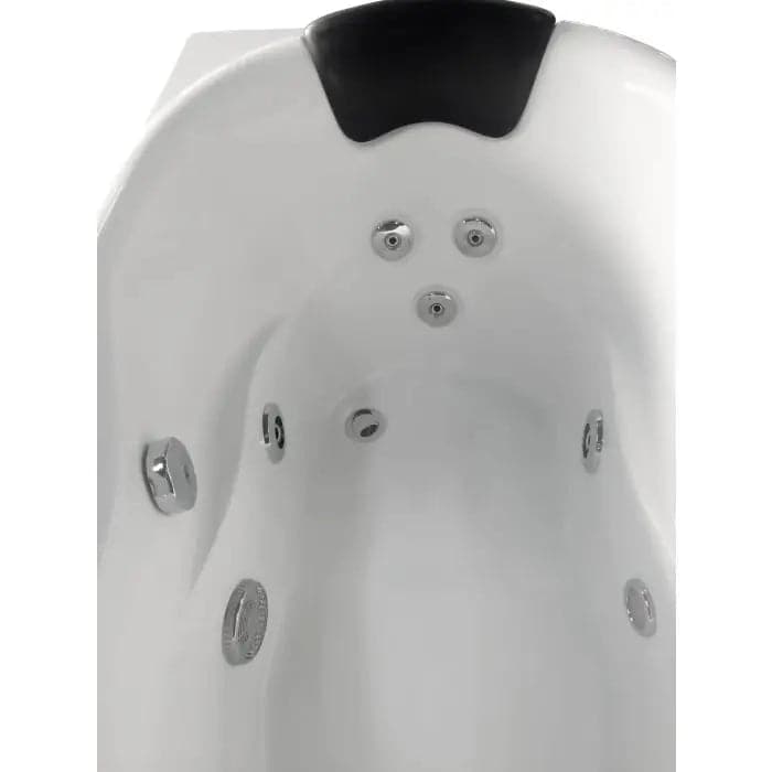 EAGO AM175-R 5’ White Acrylic Whirlpool Bathtub - Drain