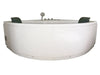 EAGO AM200 5’ Rounded Modern Double Seat Corner Whirlpool