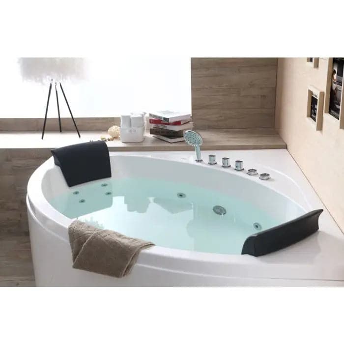 EAGO AM200 5’ Rounded Modern Double Seat Corner Whirlpool