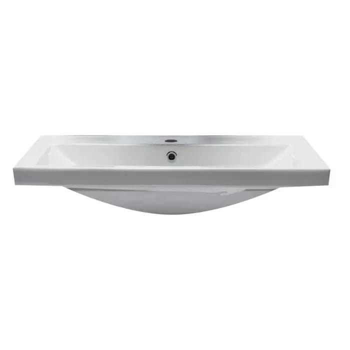 EAGO BH001 White Ceramic 32x19 Rectangular Drop In Sink - 