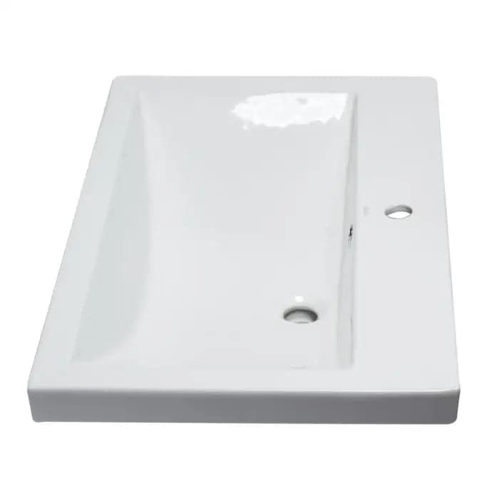 EAGO BH001 White Ceramic 32x19 Rectangular Drop In Sink - 
