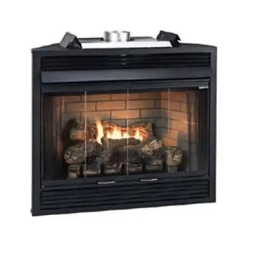 WMH 36 Keystone Deluxe Louvered Face B-Vent Fireplace with 