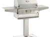 FM Legacy Charcoal 24 Stainless Steel Patio Post Mount Grill