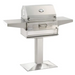 FM Legacy Charcoal 24 Stainless Steel Patio Post Mount Grill
