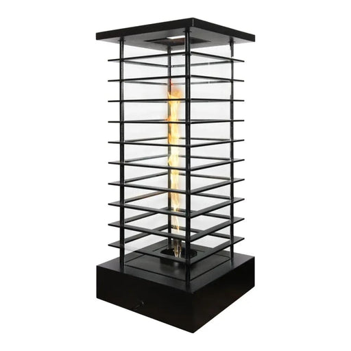 High Rise Fire Tower - 28 x 28 - Stainless Steel - Match Lit