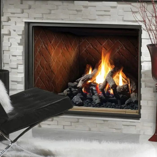 Kingsman HBZDV4736 47-Inch Zero Clearance Dual Burner Direct Vent Gas Fireplace with Log Set