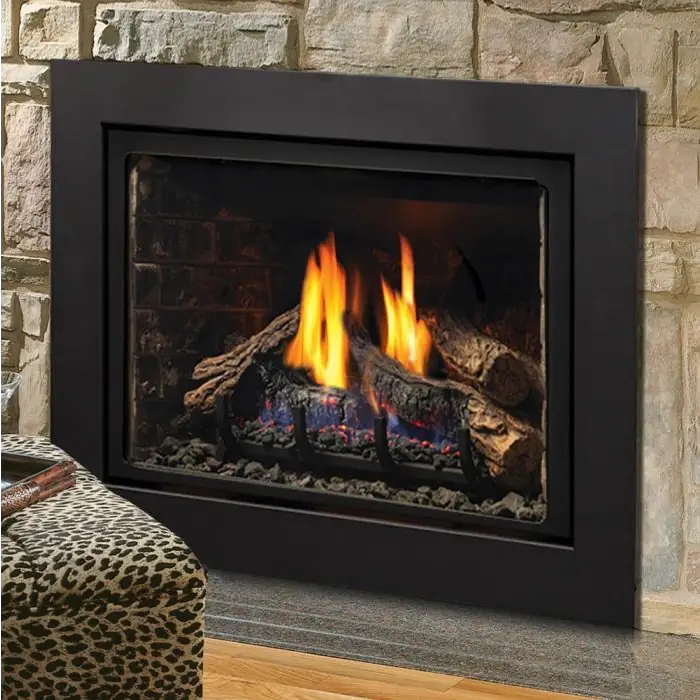 Kingsman IDV26 26-Inch Clean View Direct Vent Gas Fireplace Insert with Media