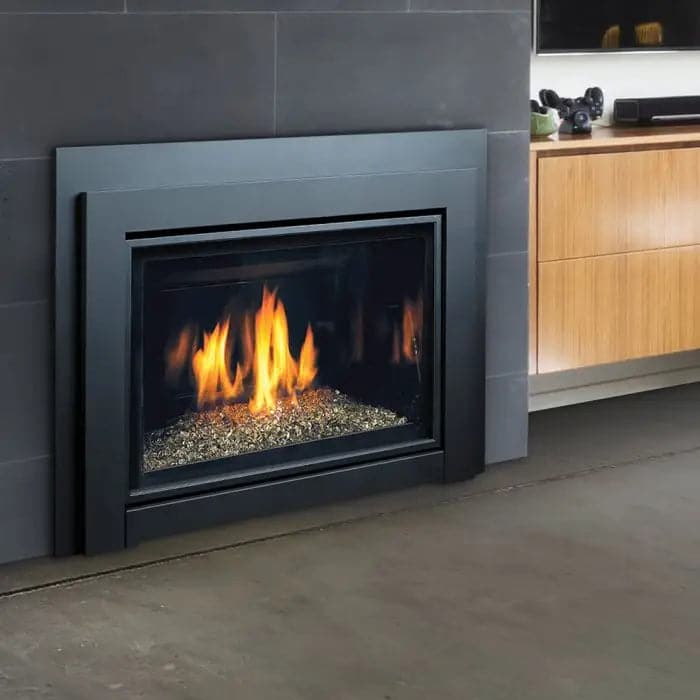 Kingsman IDV34 34-Inch Clean View Direct Vent Gas Fireplace Insert with Media