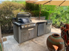 5 Burner Griddle Combo Drawer Fridge Outdoor Kitchen - 