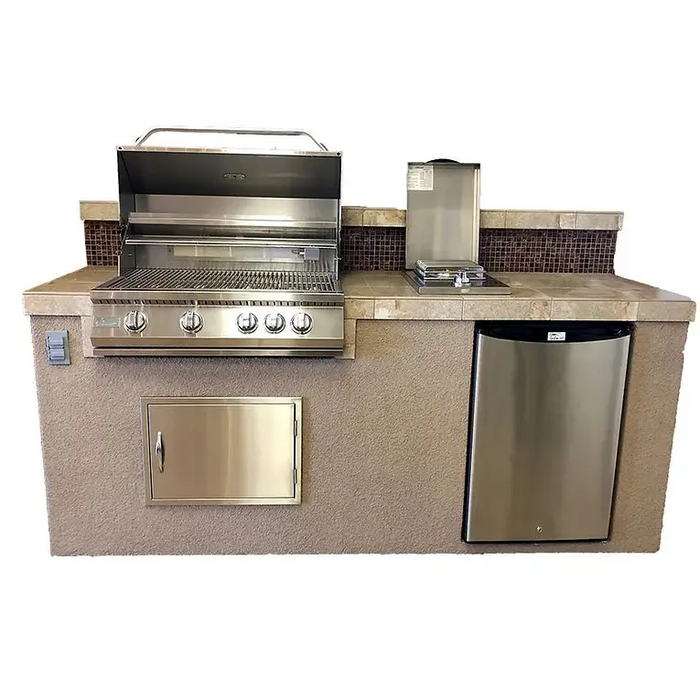 Bali 7’6 Island with Backsplash and Built In BBQ Grill -