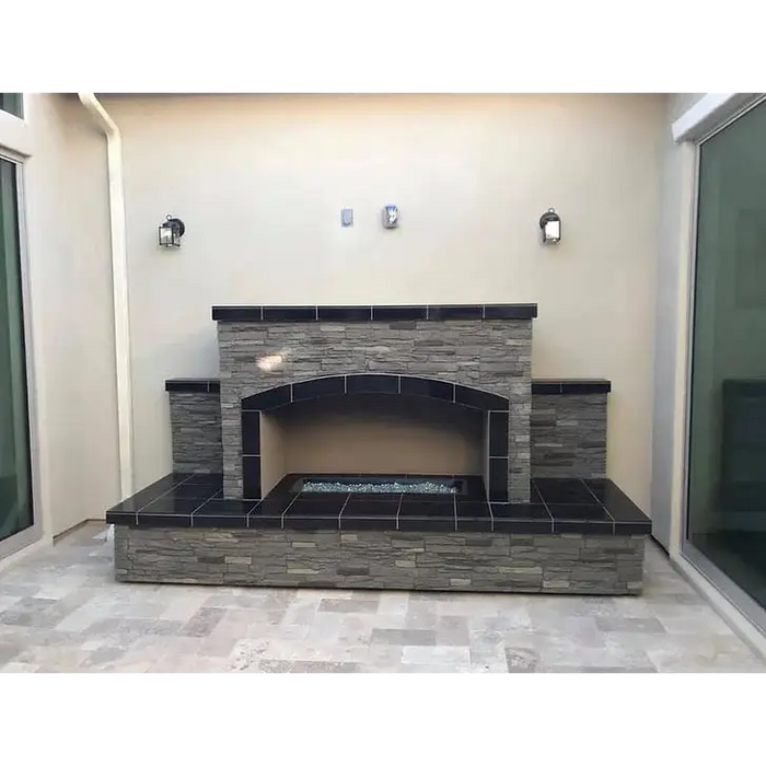 Outdoor Fireplace LP or Nat Gas and Fire-Glass Burner Insert