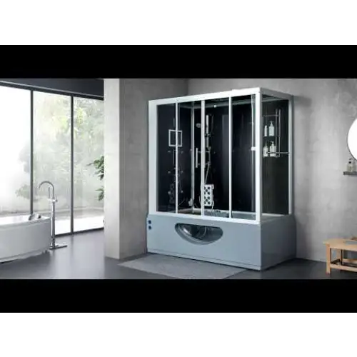 Buy Maya Bath Black Platinum Catania Steam Shower Left Position — The Trade Table