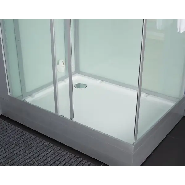 White Platinum Lucca Steam Shower - Left Position - Bathroom