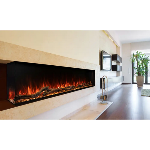 Modern Flames LPM-8016 80 Inch Landscape Pro Multi-Sided Built In Electric Fireplace Side View