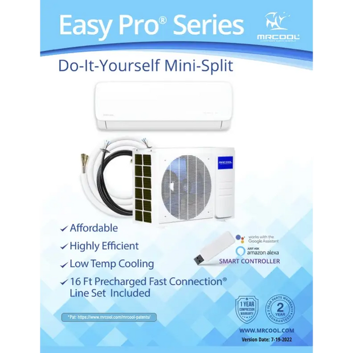 MrCool DIY Easy Pro® 18k BTU Ductless Mini-Split Heat Pump System
