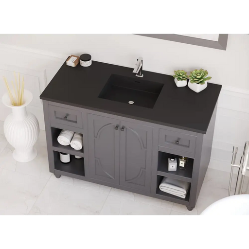 Odyssey 48 Maple Grey Bathroom Vanity with Matte Black VIVA 