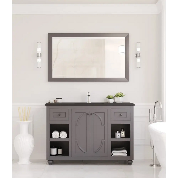 Odyssey 48 Maple Grey Bathroom Vanity with Matte Black VIVA 