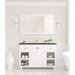 Odyssey 48 White Bathroom Vanity with Matte Black VIVA Stone