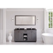 Odyssey 60 Maple Grey Double Sink Bathroom Vanity with Black