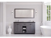 Odyssey 60 Maple Grey Double Sink Bathroom Vanity with Matte