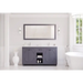 Odyssey 60 Maple Grey Double Sink Bathroom Vanity with White