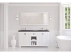 Odyssey 60 White Double Sink Bathroom Vanity with Matte 