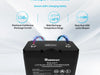 2 12V 100Ah Smart Lithium Iron Phosphate Battery w/