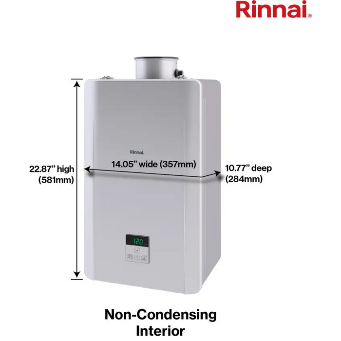 Rinnai RE Series 8.5 GPM Indoor NCTWH - LP - Water Heater