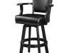 SWIVEL BARSTOOL WITH ARMS-BLACK - Indoor Upgrades